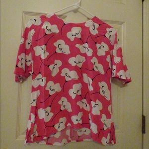Vintage Floral Pink Top
